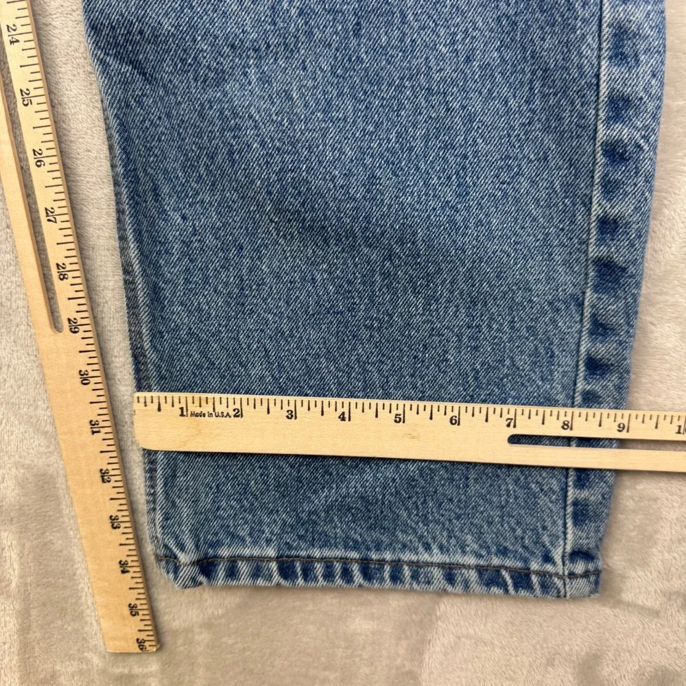 Vtg Carhartt Jeans Mens 34x34 (32x34) Blue Relaxed Straight Fit Workwear Denim